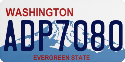 WA license plate ADP7080