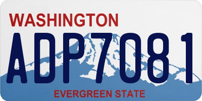 WA license plate ADP7081