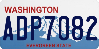 WA license plate ADP7082