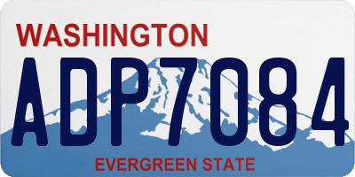 WA license plate ADP7084