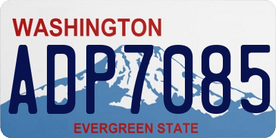 WA license plate ADP7085