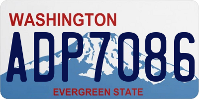 WA license plate ADP7086