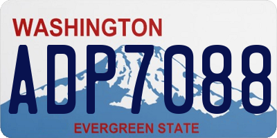 WA license plate ADP7088