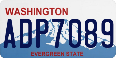 WA license plate ADP7089