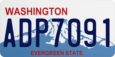 WA license plate ADP7091