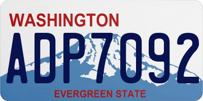 WA license plate ADP7092