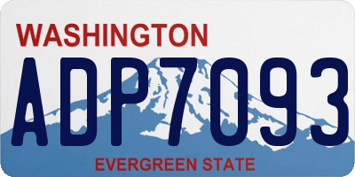 WA license plate ADP7093