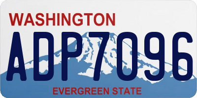 WA license plate ADP7096