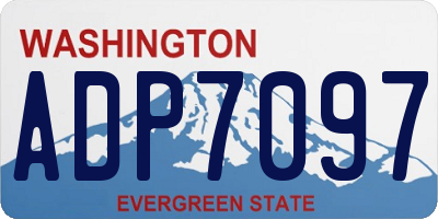WA license plate ADP7097