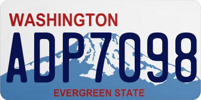 WA license plate ADP7098