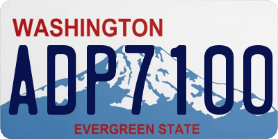 WA license plate ADP7100