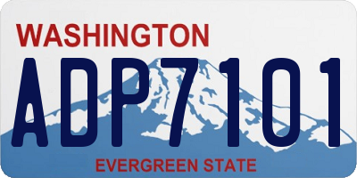 WA license plate ADP7101