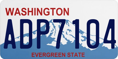 WA license plate ADP7104
