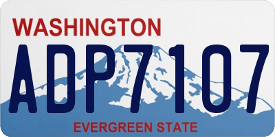 WA license plate ADP7107
