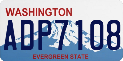 WA license plate ADP7108