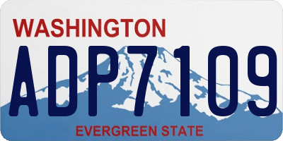 WA license plate ADP7109