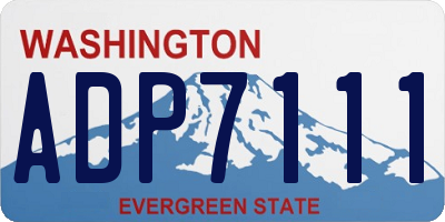 WA license plate ADP7111
