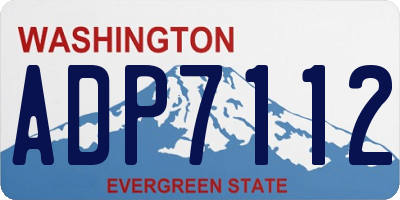 WA license plate ADP7112
