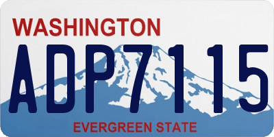 WA license plate ADP7115