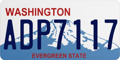 WA license plate ADP7117