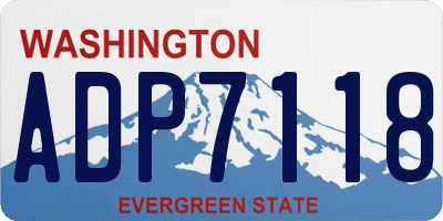 WA license plate ADP7118