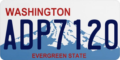 WA license plate ADP7120