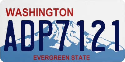 WA license plate ADP7121