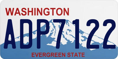 WA license plate ADP7122