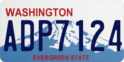 WA license plate ADP7124