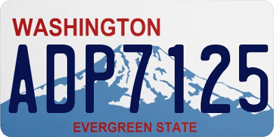 WA license plate ADP7125