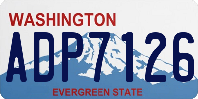 WA license plate ADP7126