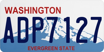 WA license plate ADP7127