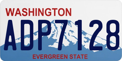 WA license plate ADP7128