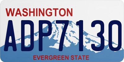 WA license plate ADP7130