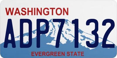 WA license plate ADP7132