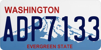 WA license plate ADP7133