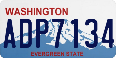 WA license plate ADP7134