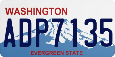 WA license plate ADP7135