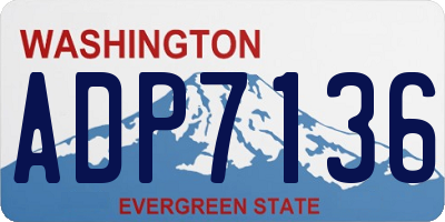WA license plate ADP7136
