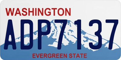 WA license plate ADP7137