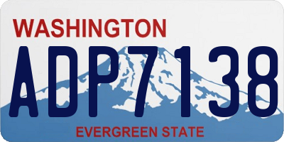 WA license plate ADP7138