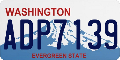 WA license plate ADP7139
