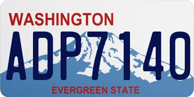 WA license plate ADP7140