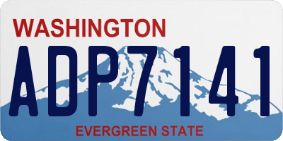 WA license plate ADP7141