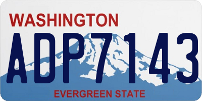 WA license plate ADP7143