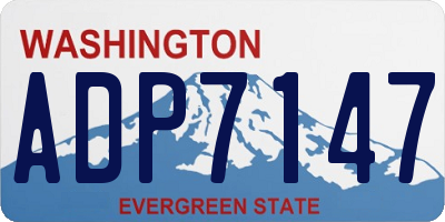 WA license plate ADP7147