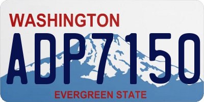 WA license plate ADP7150