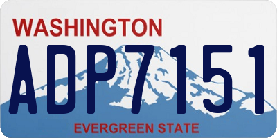 WA license plate ADP7151