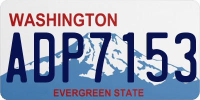WA license plate ADP7153