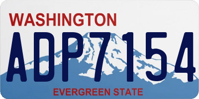 WA license plate ADP7154